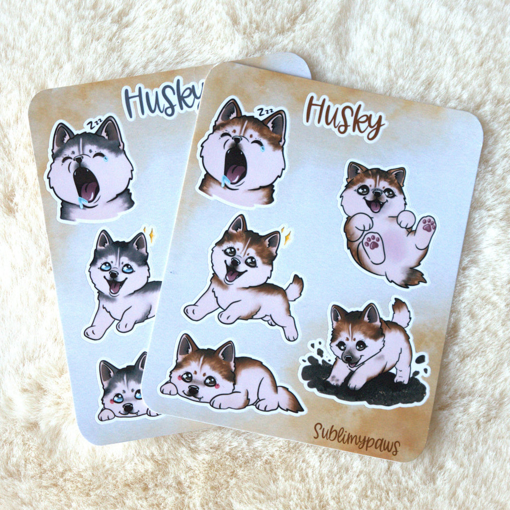 Planche de stickers - Husky