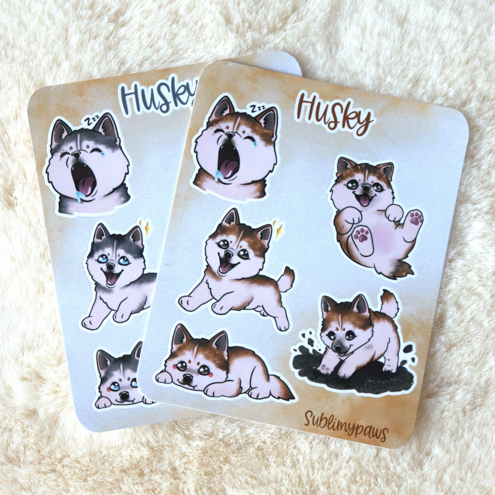 Planche de stickers - Husky