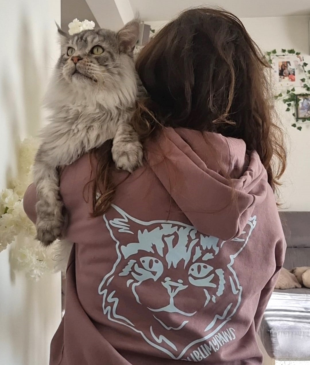  sweat personnalisé  line art de votre animal 