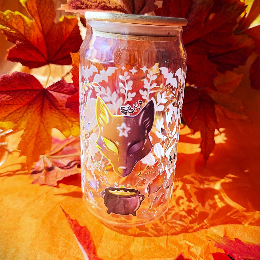 Witchy Fox - Cup écolo en verre avec paille / EDITION LIMITEE