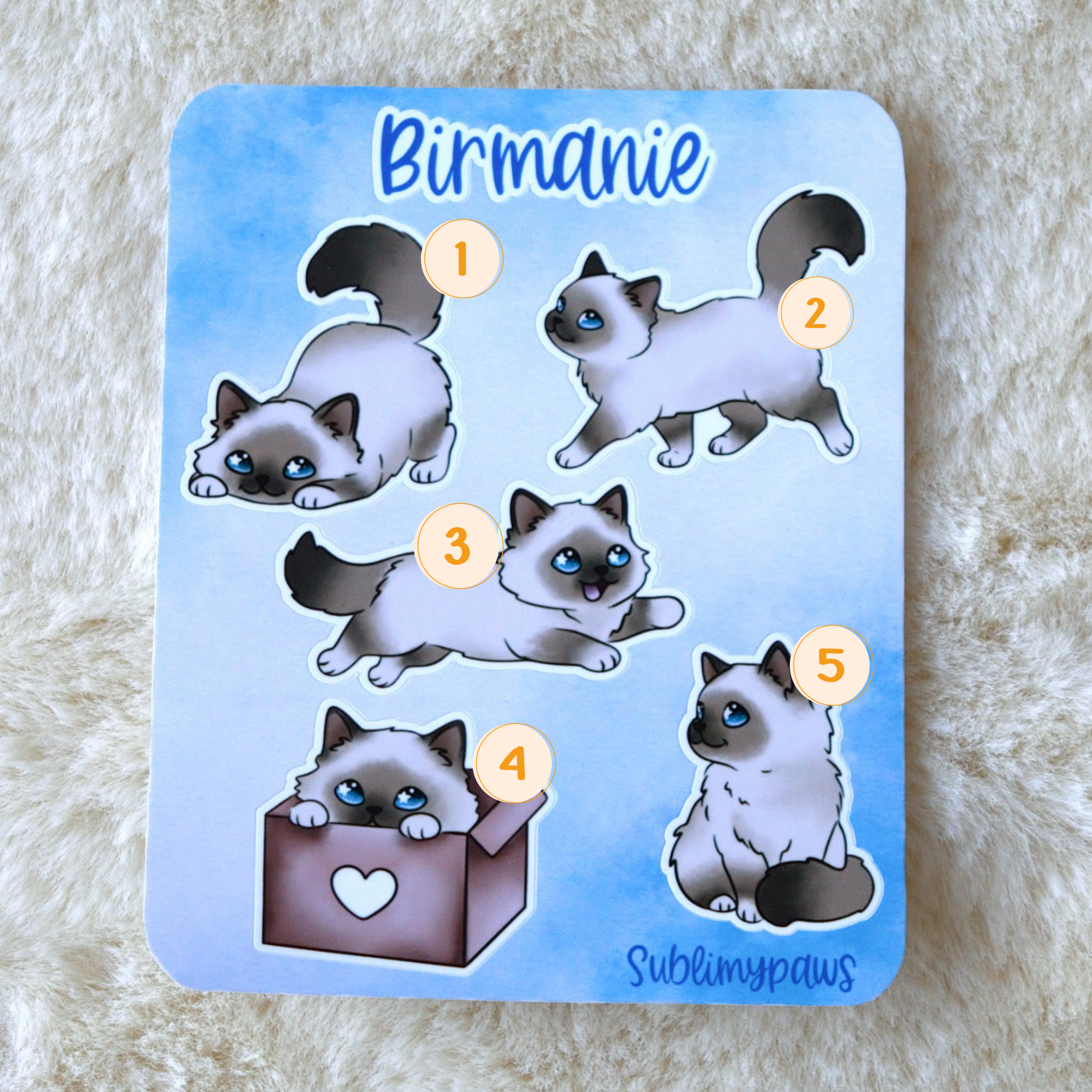  Stickers - Sacré de Birmanie 