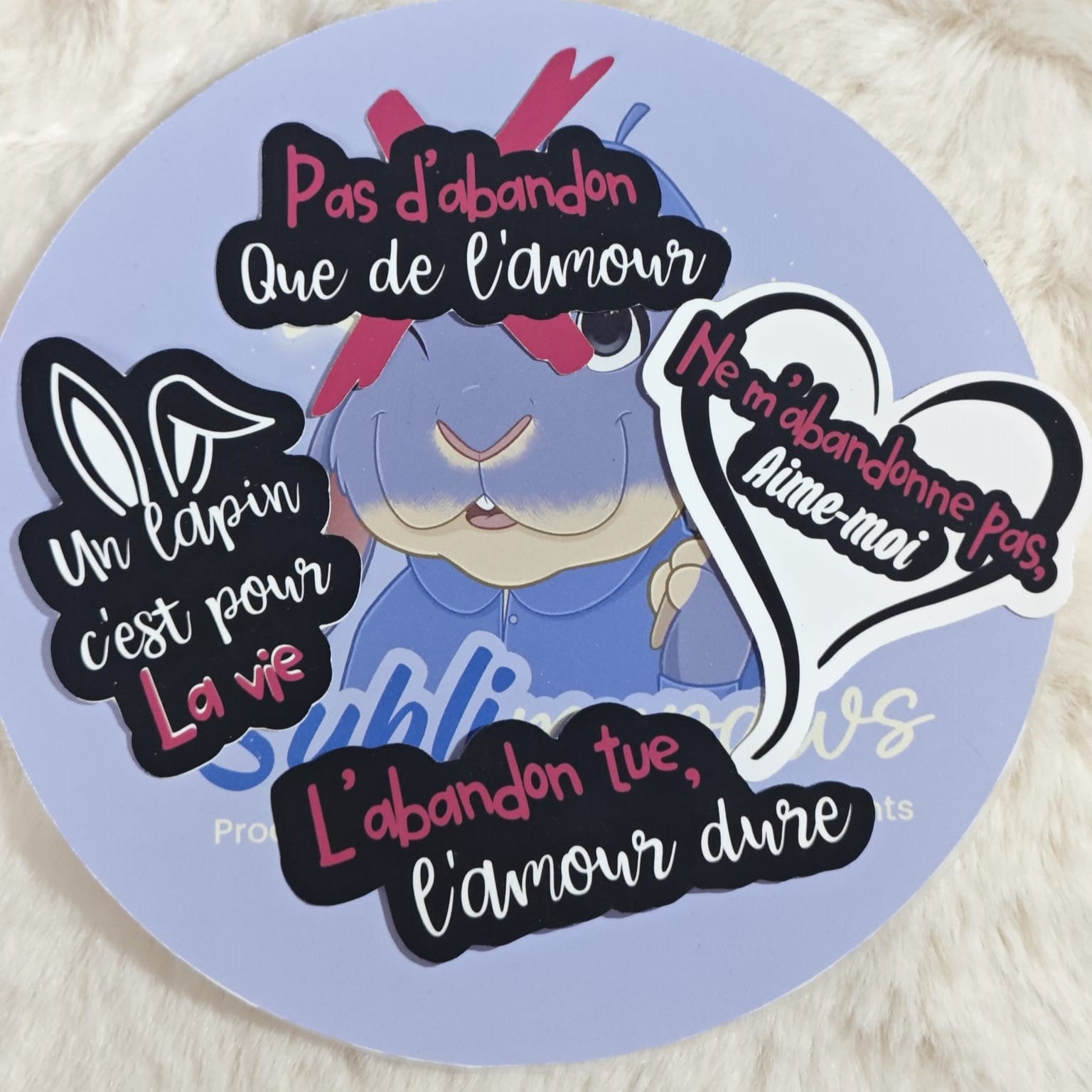  Stickers stop abandon avec l'association oups'n'co 