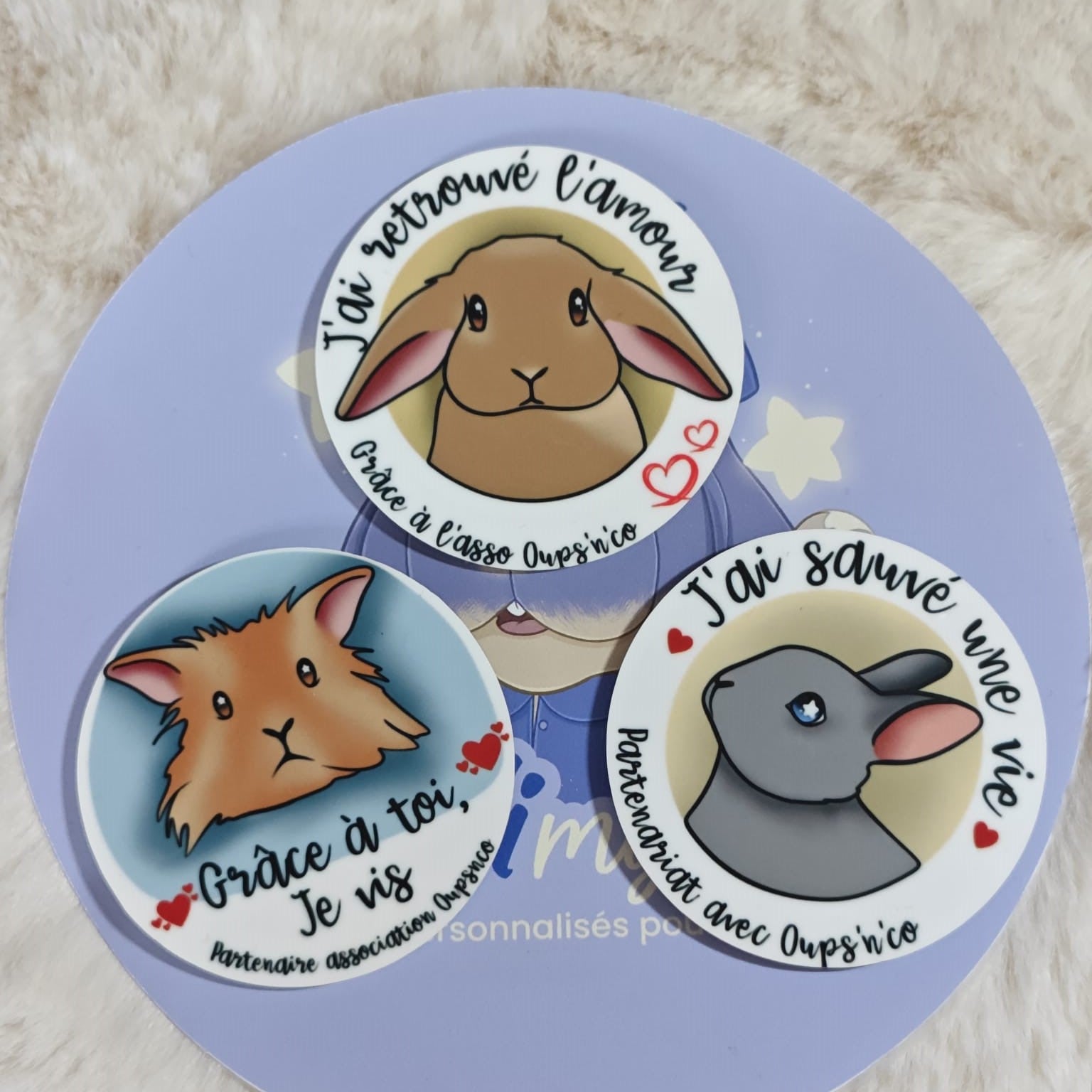  Stickers en partenariat avec l'asso oups'n'co 