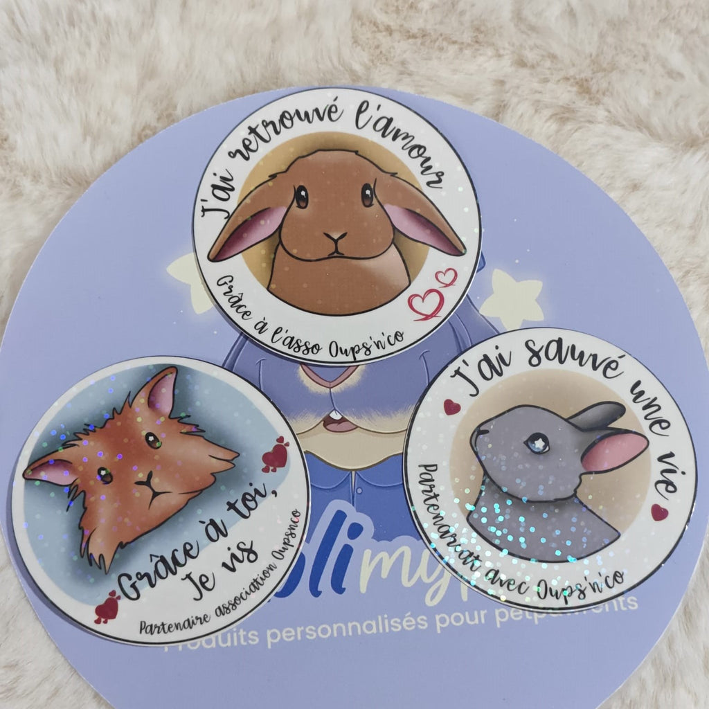  Stickers en partenariat avec l'asso oups'n'co 
