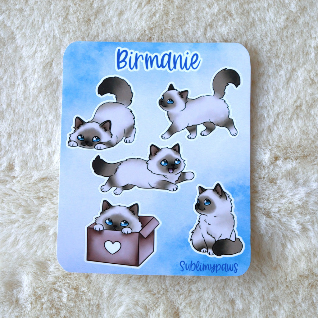  Stickers - Sacré de Birmanie 
