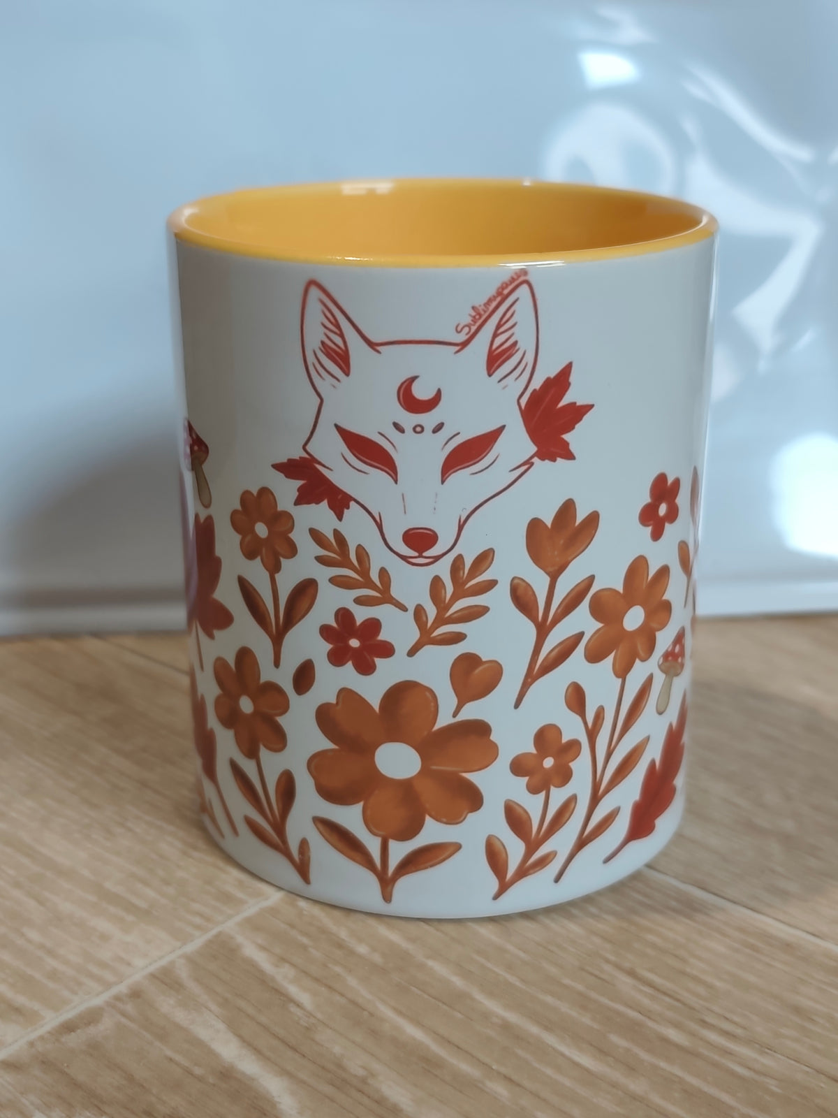 Mug Jawpanese Fox Intérieur + hanse orangé