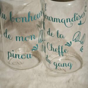 Pot à friandises "Au bonheur de mon pinou"