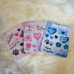 💖 Mini Pack Stickers Love – Offre Spéciale (x3 planches) 💖