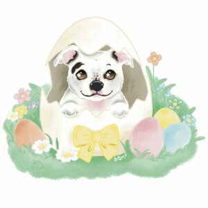 🐣 Illustration numérique Paw'pâques avec ton animal personnalisé 🐣