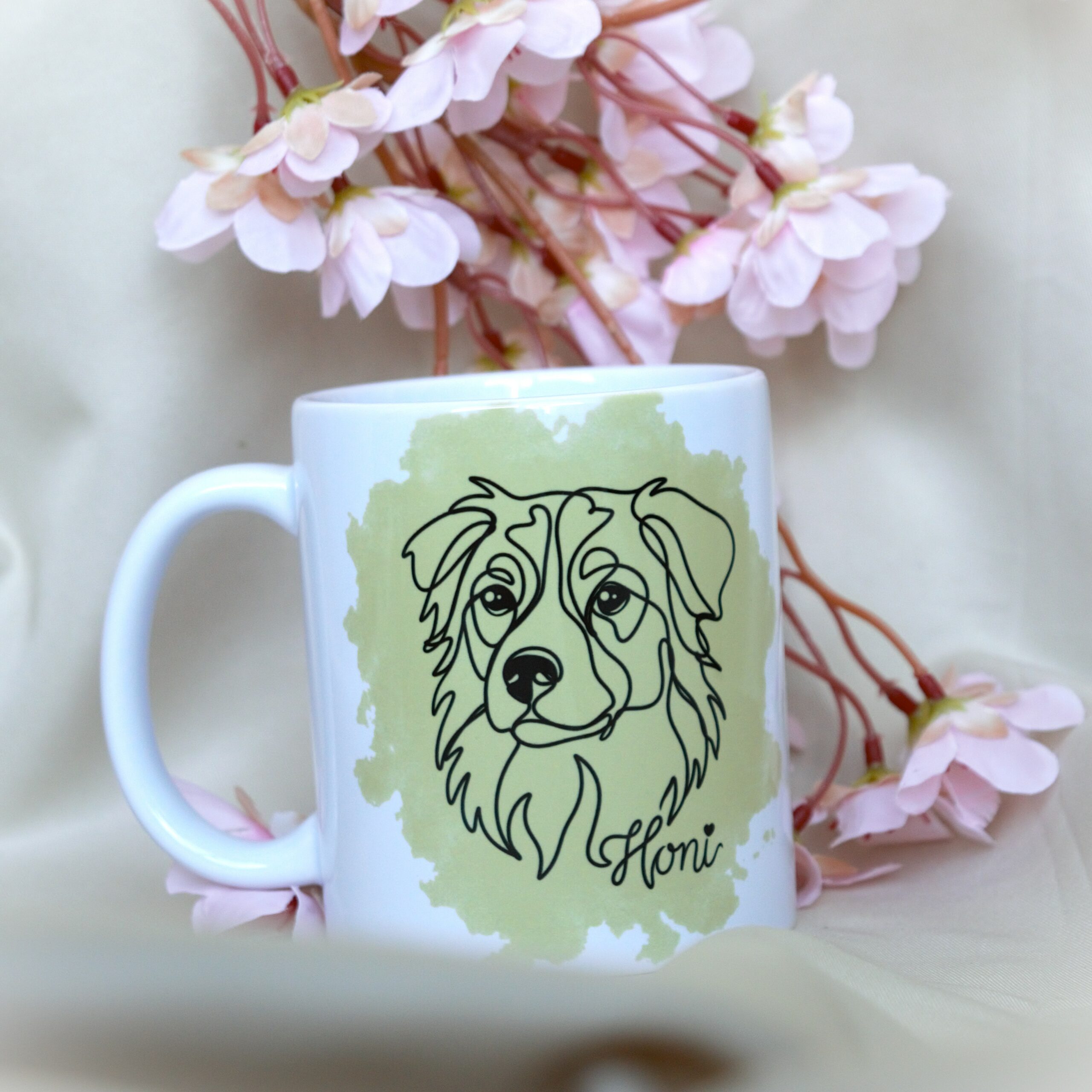 🐶 Mug à l'effigie de ton animal - Line/ One line 🐶